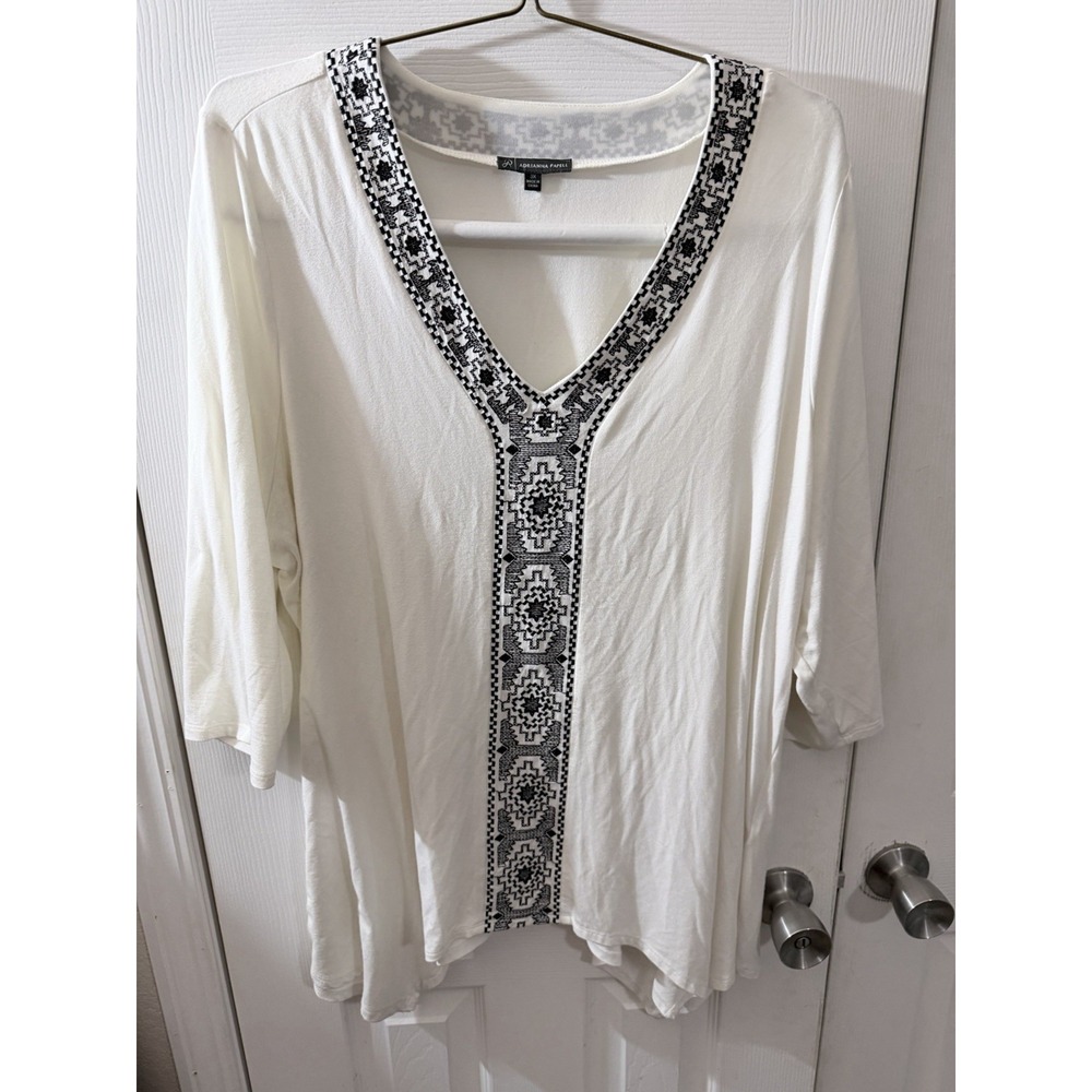 Adrianna Papell WOMENS V Neck Plus Size 3X Top